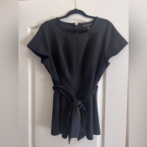 Lane Bryant Black Tie-Waist Midi Top